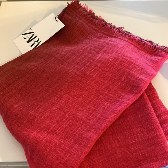 - Linen scarf pink - Picture 6 of 6